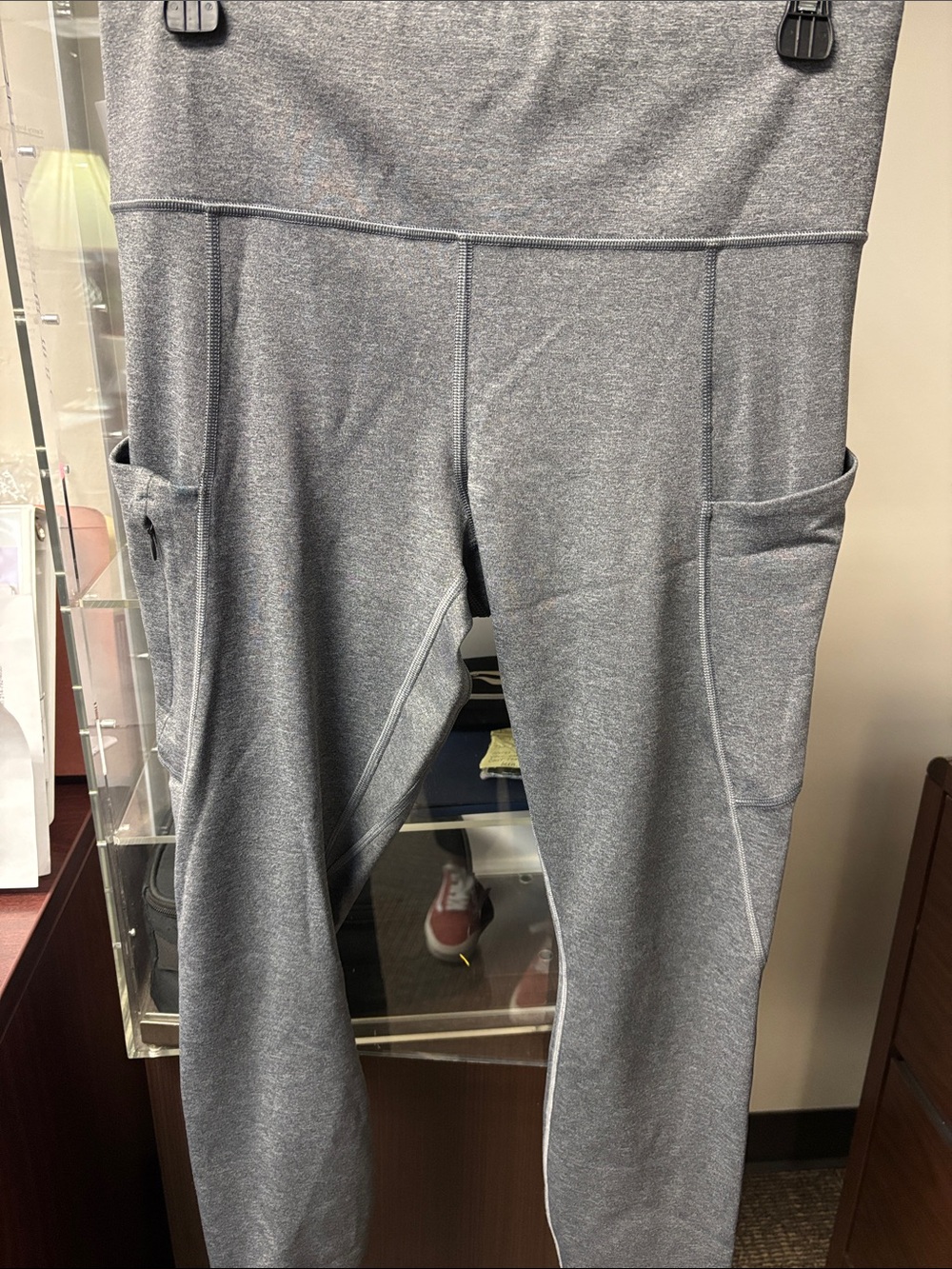 Athleta Grey High-Waist Pocket Track Joggers